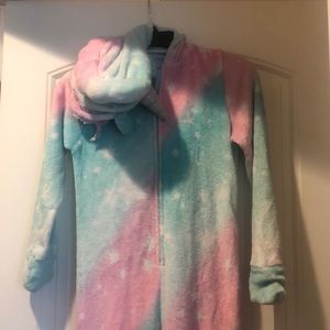 Justice unicorn footed onesie